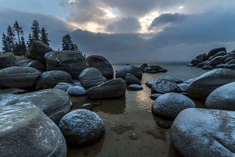 Massive Granite Boulders Shape The Shoreline