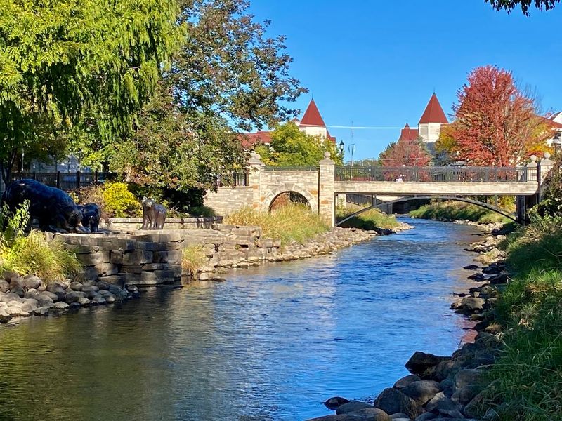The Riverwalk Follows The Fox River Through Waukesha