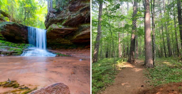 This Wisconsin Waterfall Lets You Walk Behind The Curtain Of Cascading Water