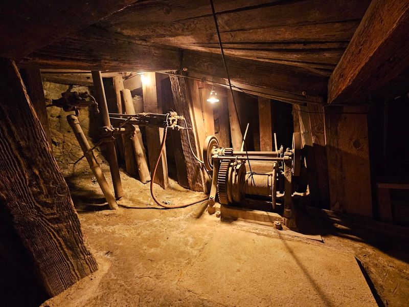 The Guided Tour Shows Real Square-Set Timbering Underground