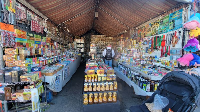Rows Of Vendors Selling A Little Bit Of Everything