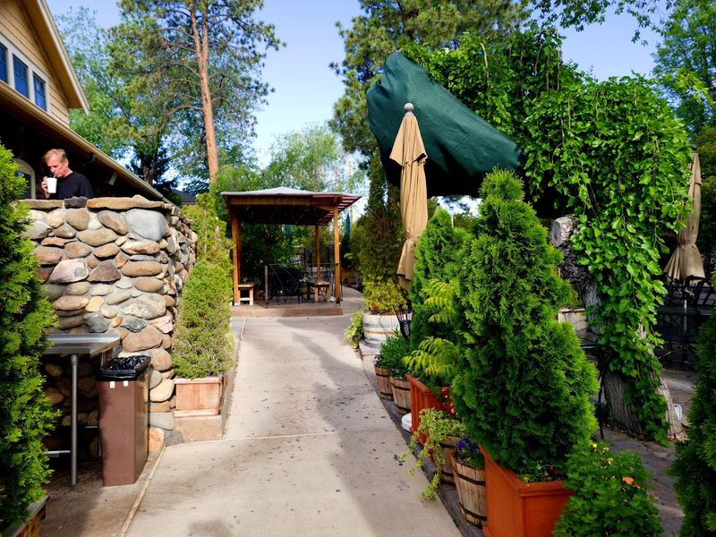 The Garden Patio Feels Like A European Courtyard