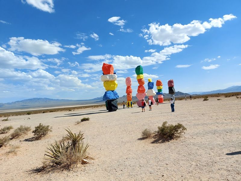 The Bright Colors Make A Wild Contrast Against The Nevada Desert