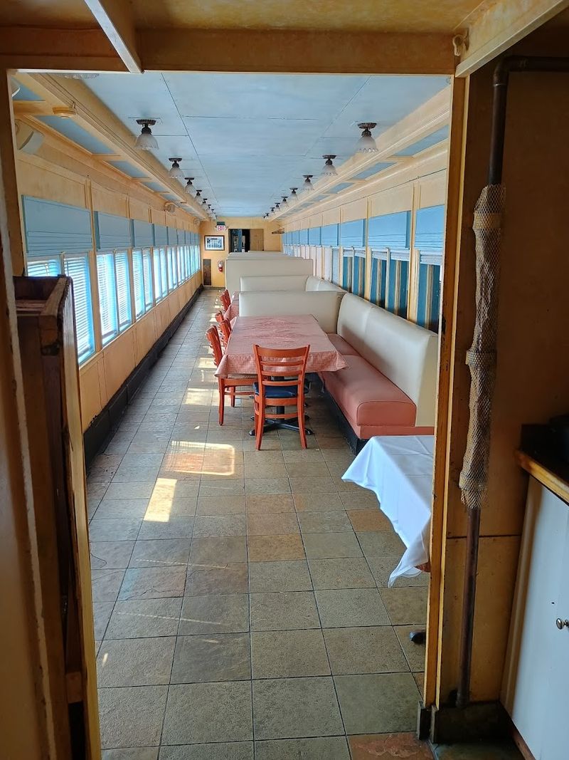 Guests Can Eat Inside Train Cars