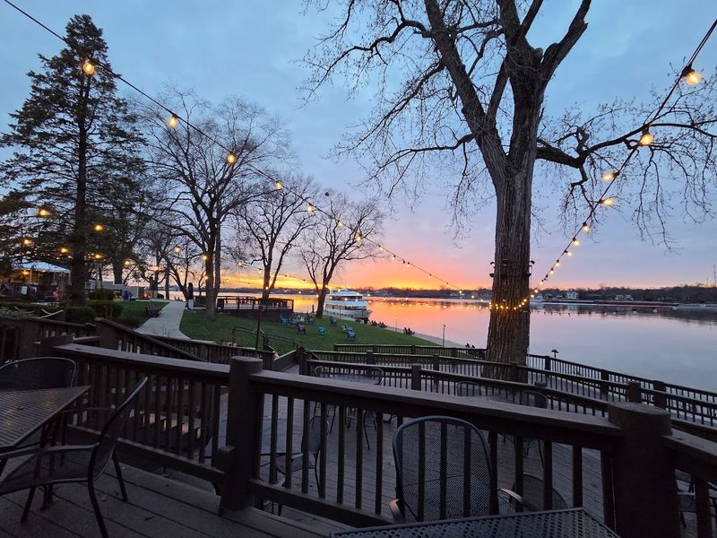 Outdoor Seating Offers Scenic River Views