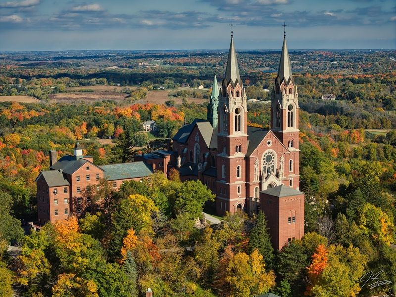 The Basilica Rises Above 435 Acres Of Peaceful Wooded Scenery