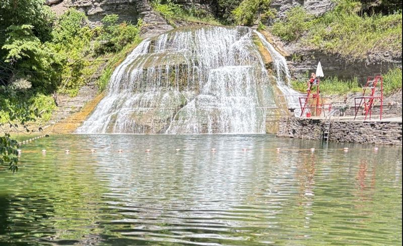 Swimming At Lower Falls And The Natural Pool