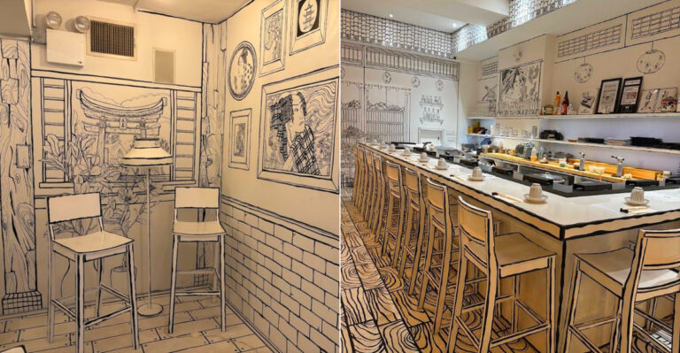 New York Locals Simply Can’t Get Enough Of This Wacky Restaurant That Looks Drawn By Hand Serving Wildly Good Food