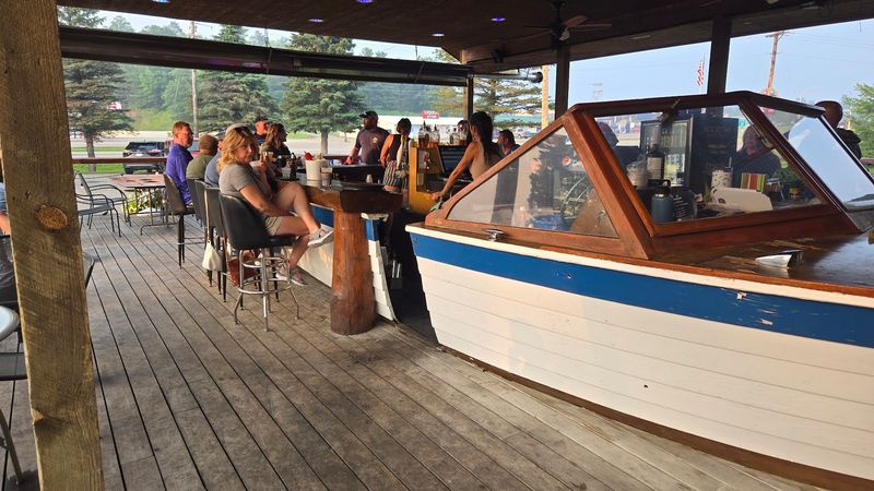 The Outdoor Boat Bar Changes The Whole Vibe