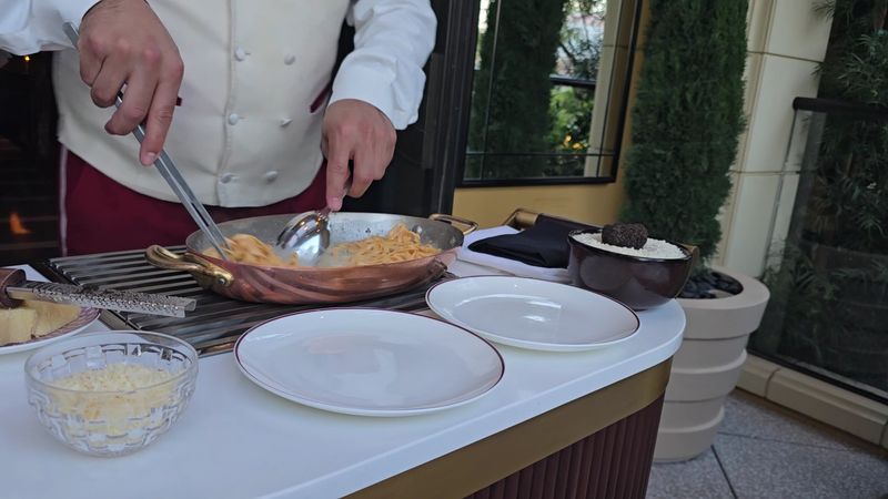 Bistecca Alla Fiorentina Is Carved Tableside