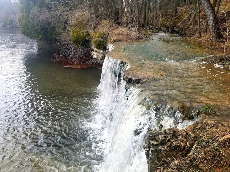 A Seasonal Waterfall Appears Near The Old Quarry