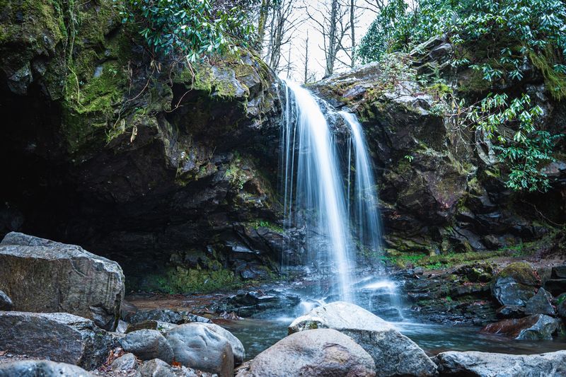Hike To A Waterfall In Great Smoky Mountains National Park