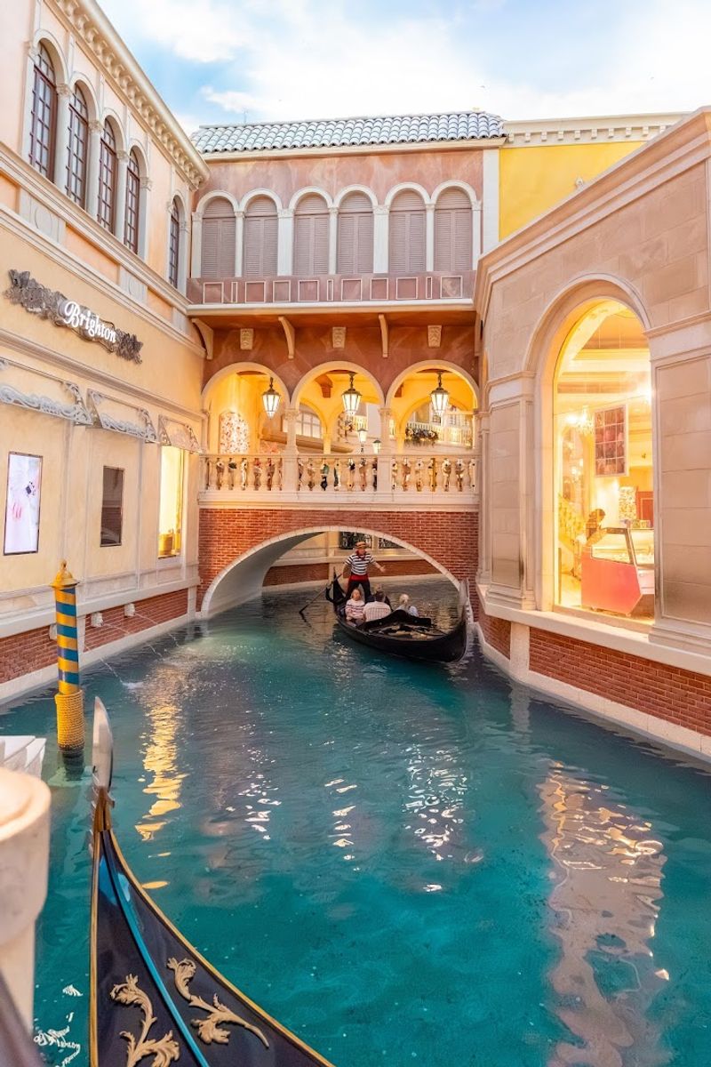 The Ride Glides Through A Venice-Inspired Canal