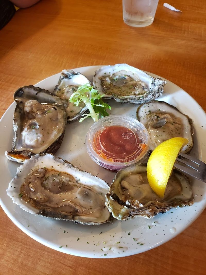Fresh Oysters Served Both Fried And On The Half Shell