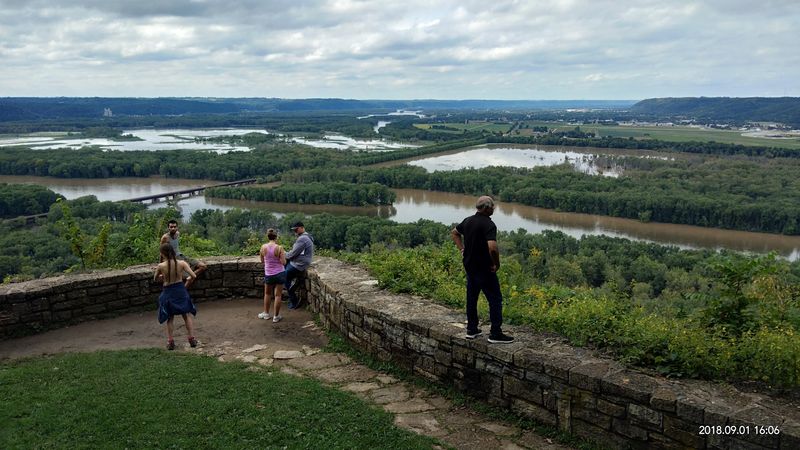 The Wisconsin And Mississippi Rivers Meet Below The Trails