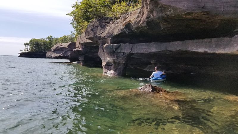 Kayakers Get A Front Row Seat To Rugged Shoreline Views