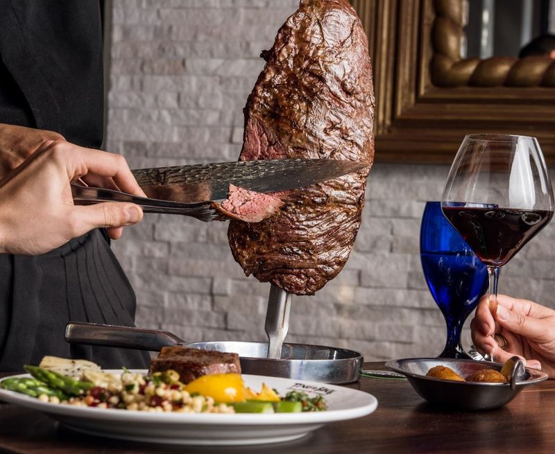 Meat Is Carved Right At The Table