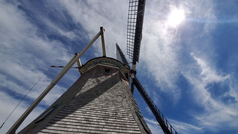 The Windmill Stands More Than 100 Feet Tall Over Main Street