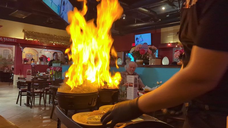The Table-Side Fire Makes Dinner Feel Like A Nevada Show