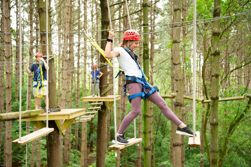 The High Ropes Course Has 16 Unique Obstacles