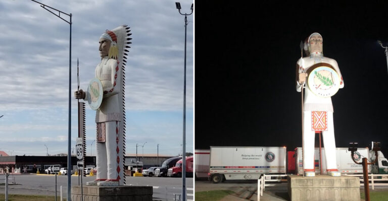 This 48 Foot Tall Oklahoma Sculpture Honors Native American Heritage In A Striking Way