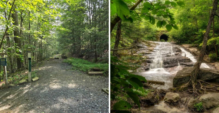 This Easy Massachusetts Hike Takes You To Three Cascading Waterfalls You Can Swim In