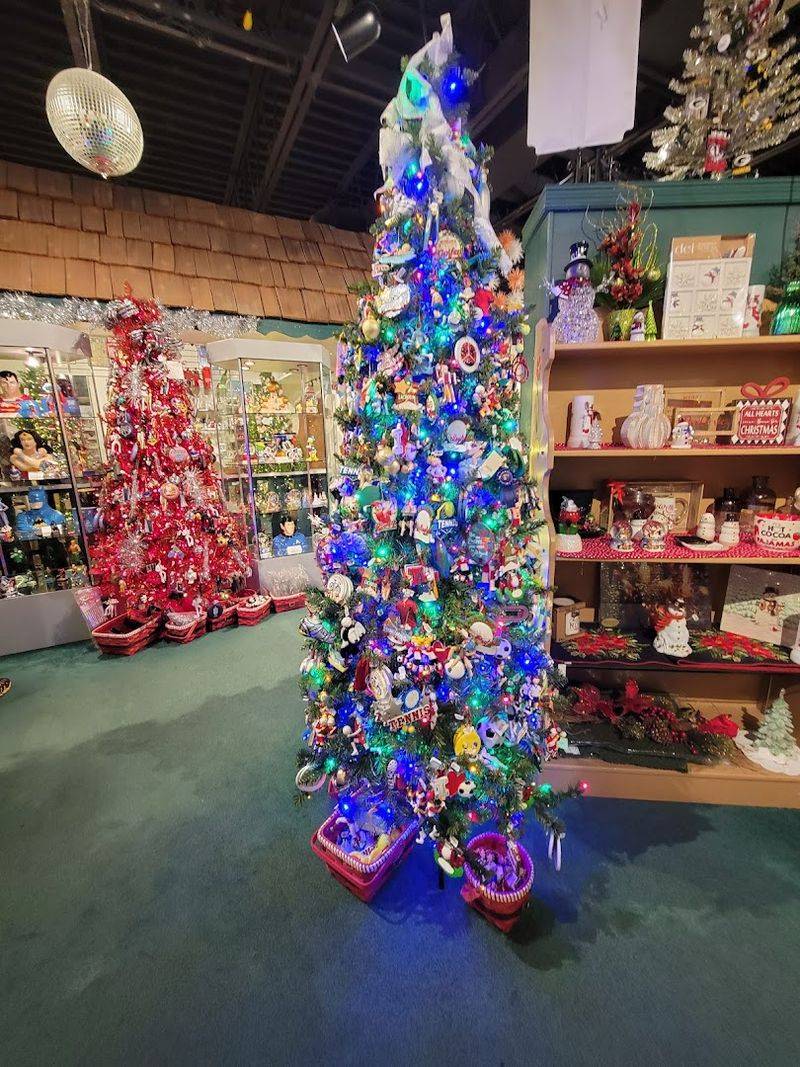 Christmas Trees Glow Here Even In The Middle Of Summer