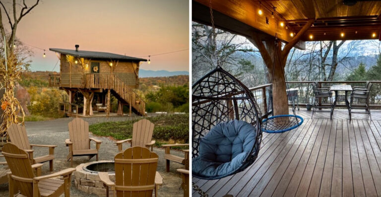 This Tennessee Treehouse Cabin Stay Feels Like A Childhood Dream With Mountain Views