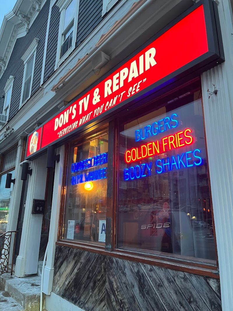 The Entrance Is Disguised As A TV Repair Shop