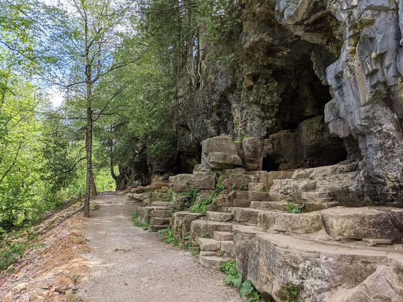 The Park Has Trails Above And Below The Cliff Line