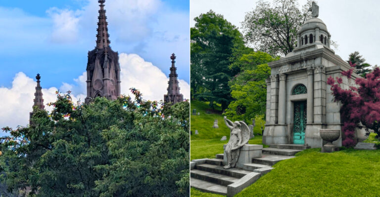 Wild Parrots Have Nested In This New York Cemetery’s Gothic Gate For Decades And The Legends Buried Inside Are Just As Surprising
