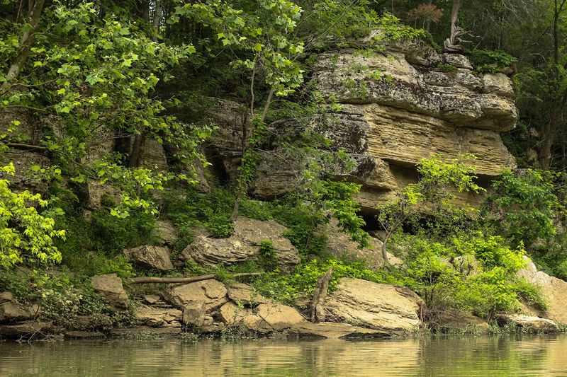 Rock Shoals, Caves, And Hidden Waterfalls