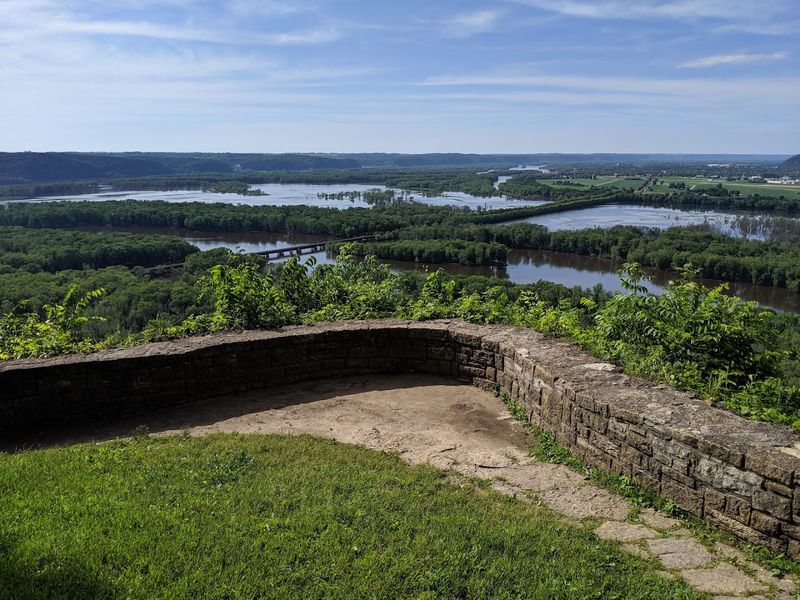 The Blufftop Views Rise 500 Feet Above Two Rivers