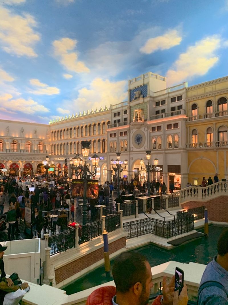 The Indoor Route Passes Bridges, Cafes, And Grand Canal Shoppes