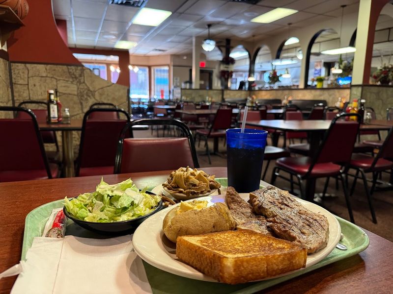 Dinner Comes With A Baked Potato And Texas Toast