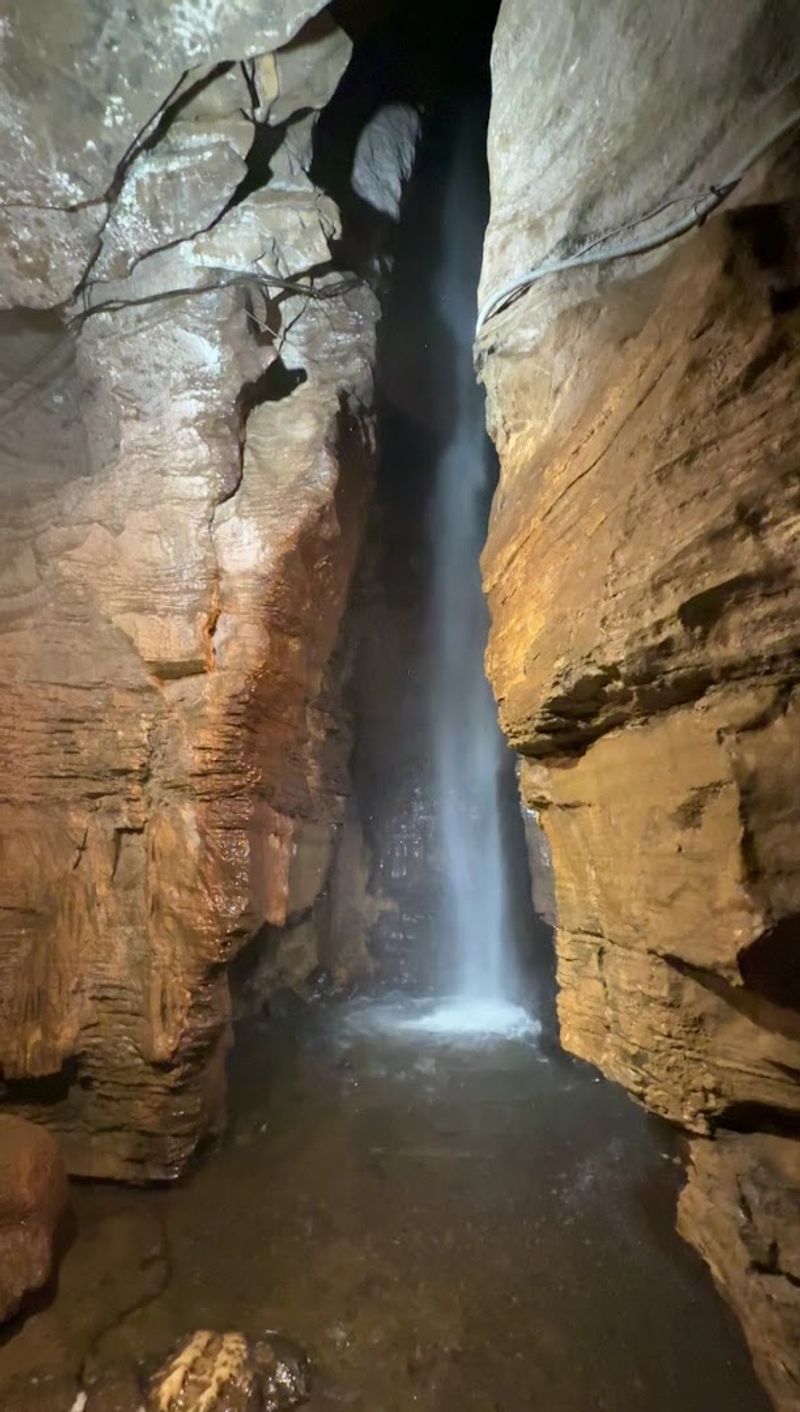 Secret Caverns Underground Waterfall