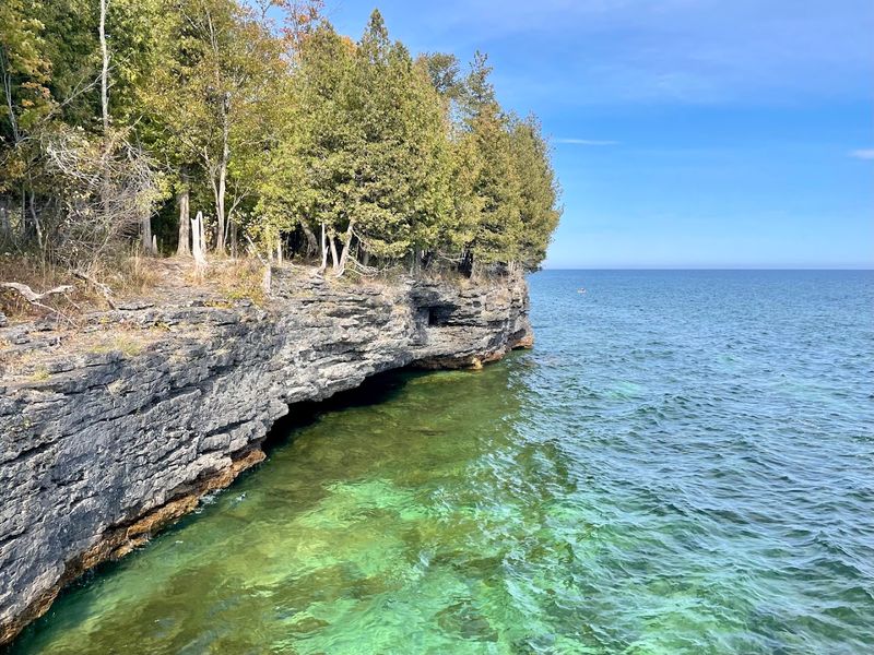 Cave Point County Park On Lake Michigan