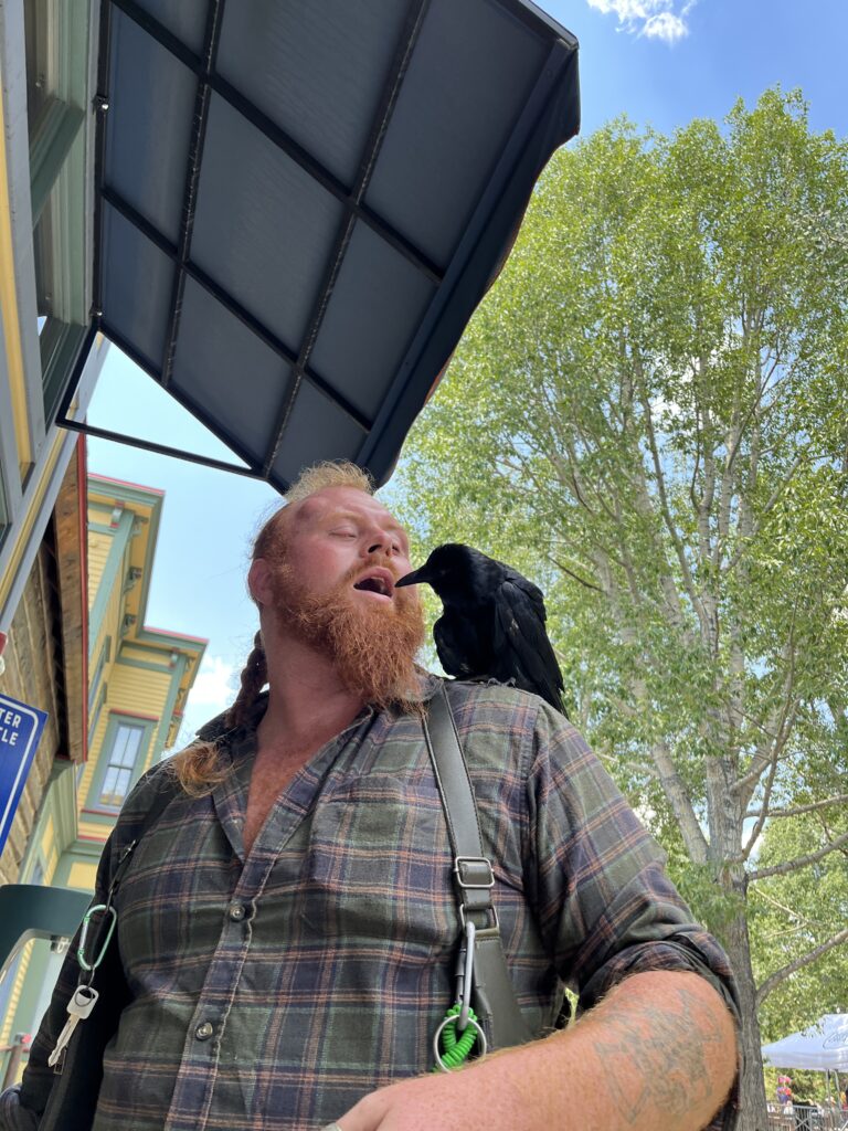 Local guy who rescued an injured crow in Breckenridge Colorado (Andy Yemma photo)