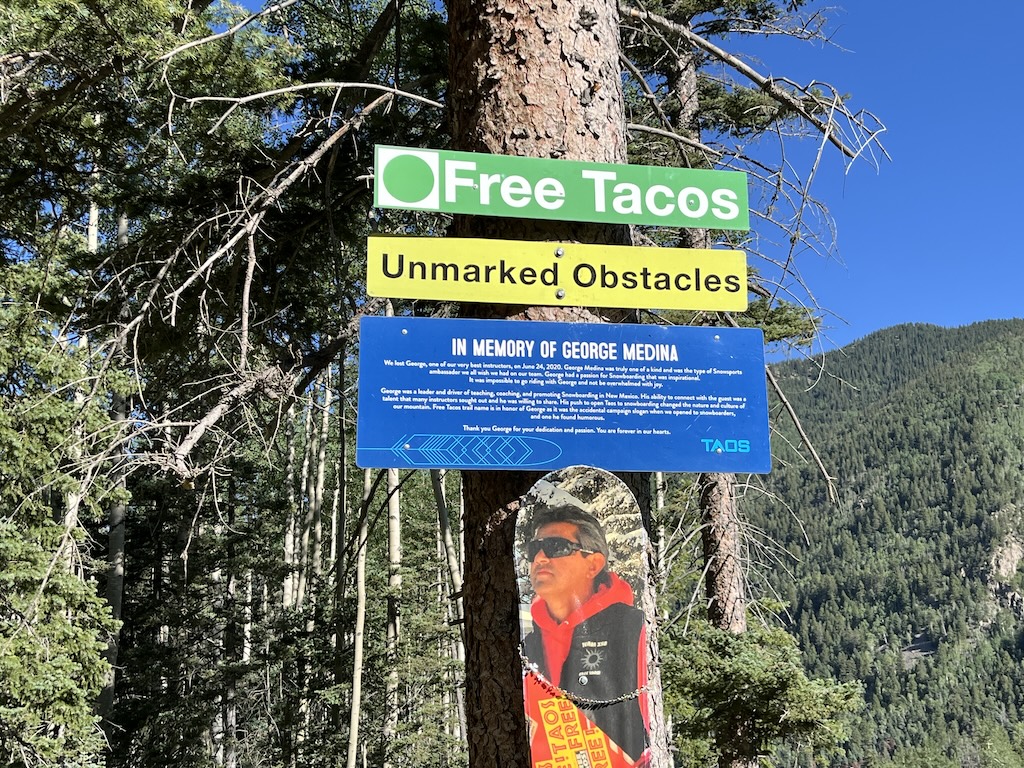 Free Tacos ski run at Taos Ski Resort (Andy Yemma photo)