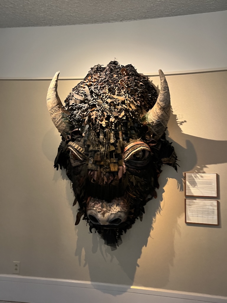 Buffalo Head sculpture in New Mexico Capitol building (Andy Yemma photo)