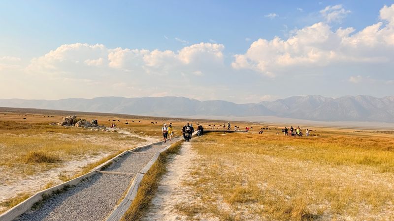 A Paved And Dirt Trail Leads Right To The Edge