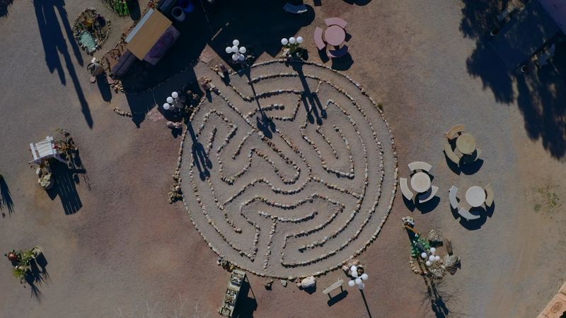 A Labyrinth Maze Hidden Among The Plants