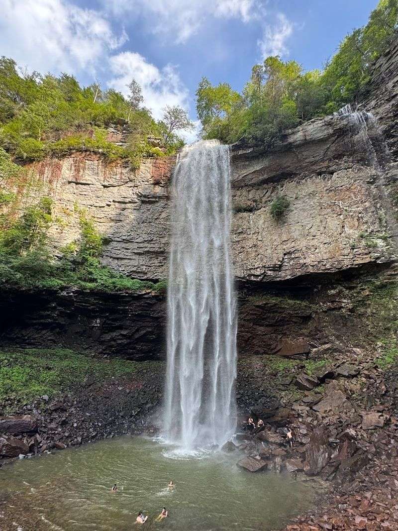 Standing At The Base Of The Falls