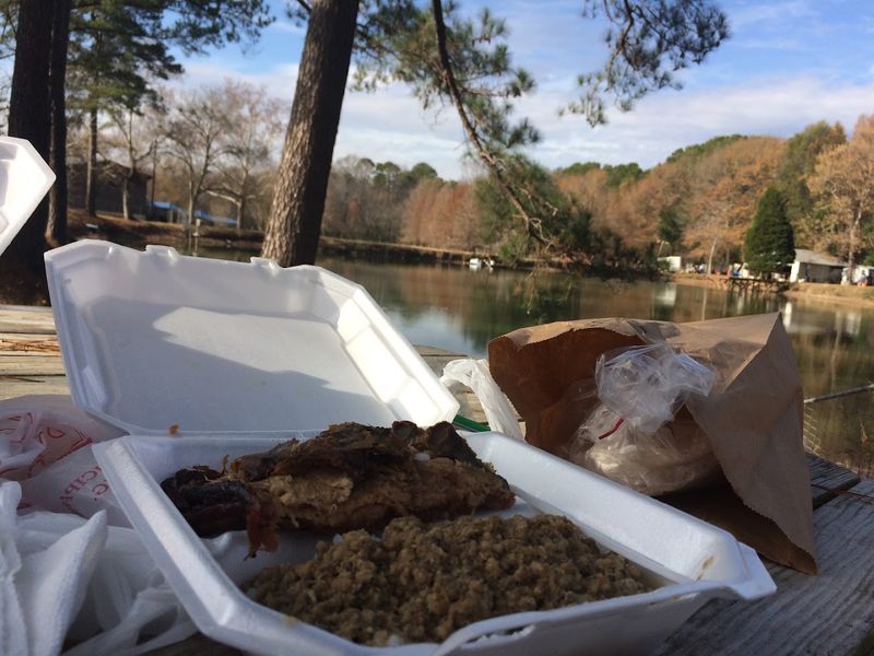 Outdoor Dining With A Pond View