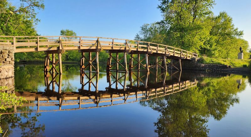 Old North Bridge And Walden Pond In Concord