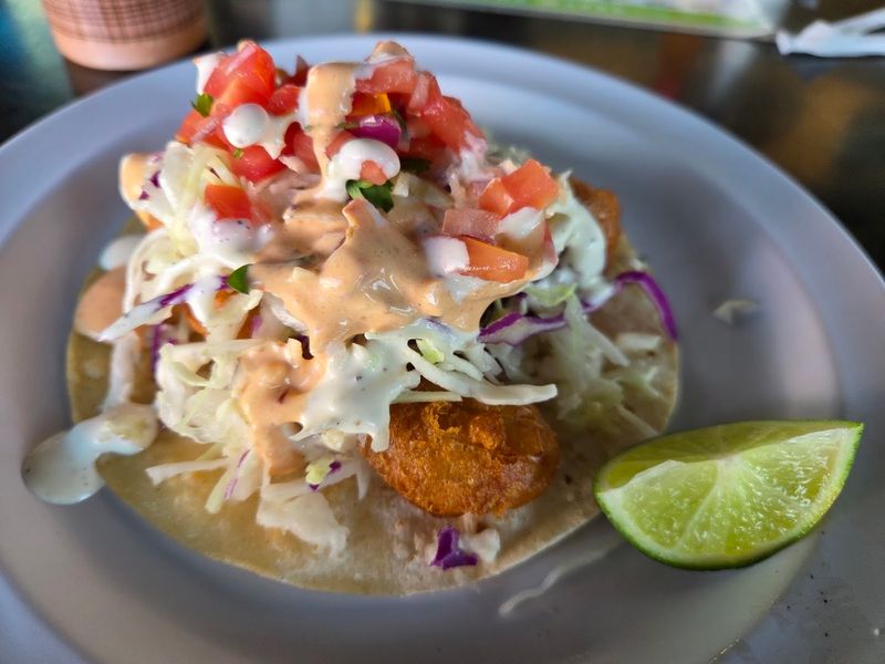 Cabbage Pico Chipotle And Aioli Give The Taco Its Signature Bite