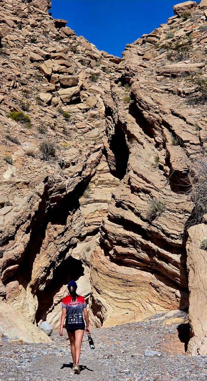 Tilted Limestone Walls Create The Canyon's Striking Shape