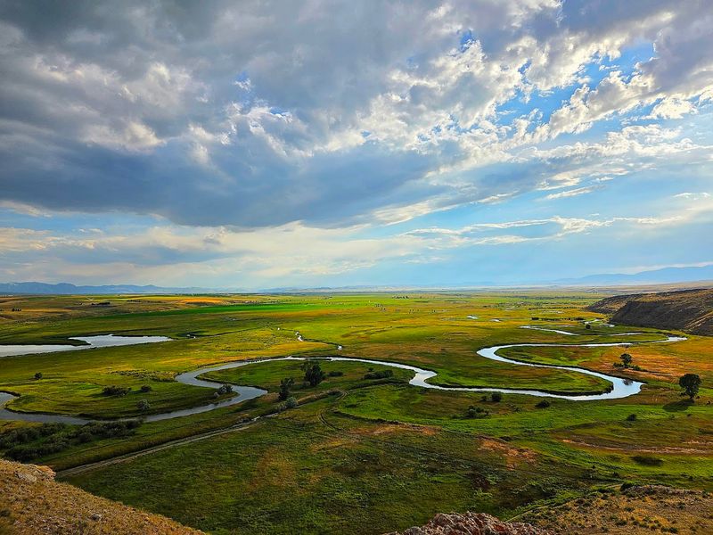 The Summit Opens Over The Beaverhead River And Distant Peaks