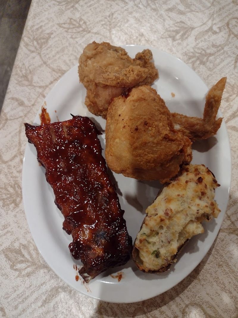 Baby Back Ribs Arrive Covered In Donna's Famous Sauce