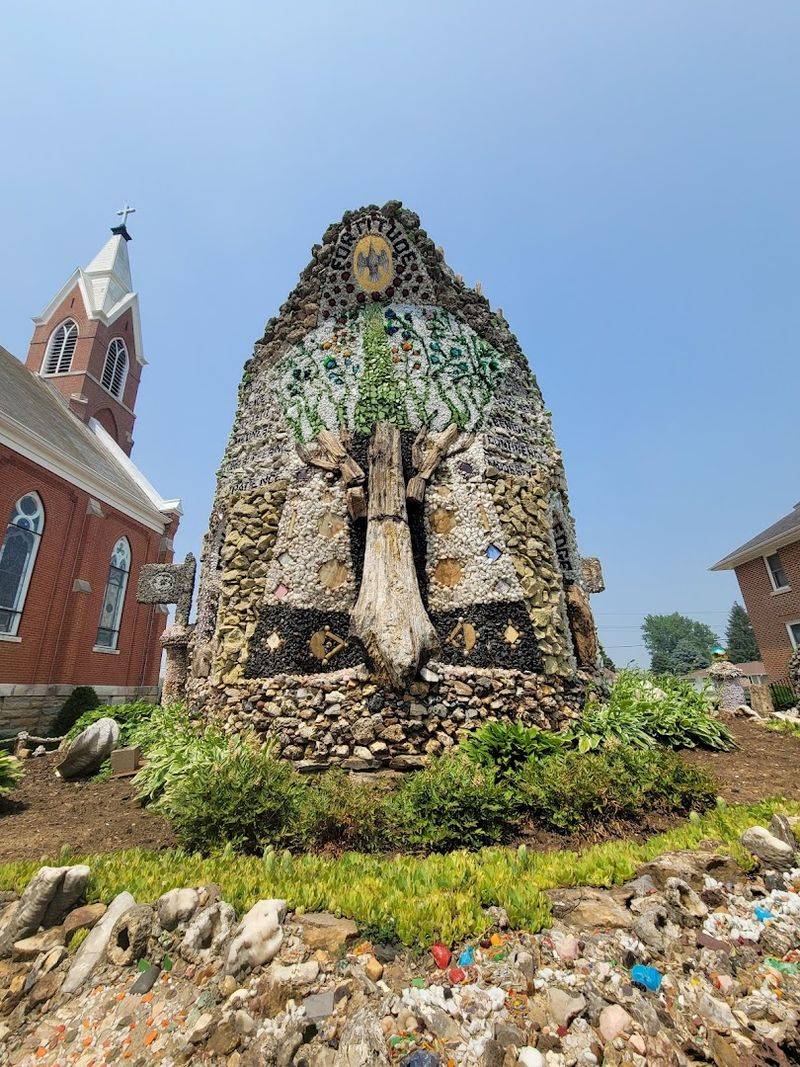 The Grotto Stands Beside Holy Ghost Church In Dickeyville